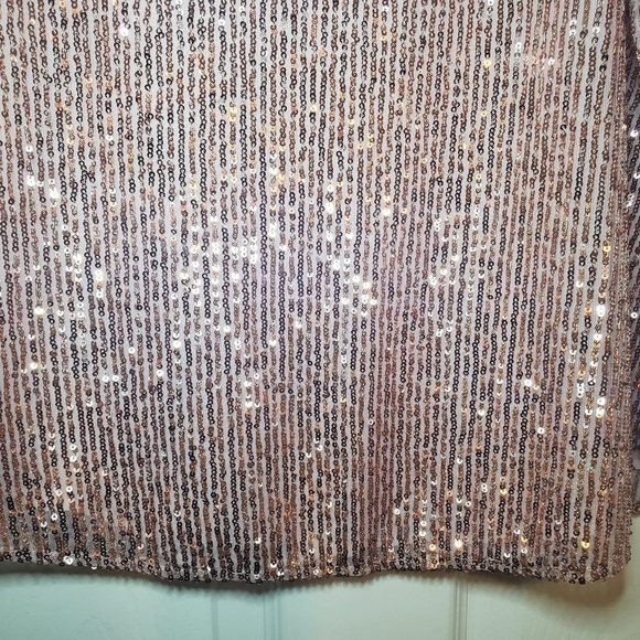 Loft Pink Sequin Top Sz S - Picture 3 of 9